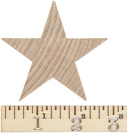 עץ כוכב 2-7/8 אינץ, טבעי גמור עץ כוכב מגזרת צורת-תיק של 25