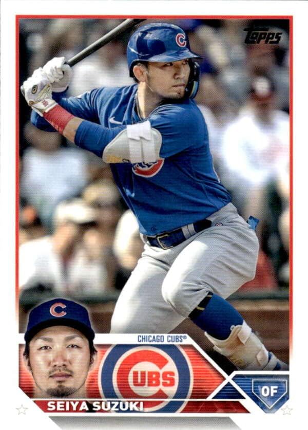 2023 Topps 183 Seiya Suzuki Chicago Cubs Series 1 כרטיס מסחר בייסבול MLB