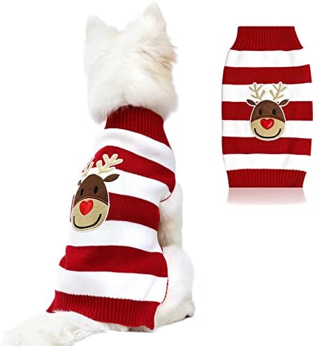 סוודרים כלבים של נקוקו סוודרים כלבים סוודרים בשנה החדשה בגדי חיית מחמד לחג המולד לכלב וחתול קטנים