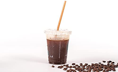 קשיות שתייה ניתנות לקומפוסטציה, 100 ספירות / 8 אינץ', עשויות טחון קפה וחומרים ניתנים לקומפוסטציה,
