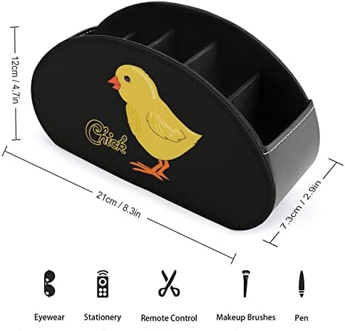 מחזיק שלט רחוק של ציפור אפרוח חמוד מודרני עם 5 תאים עור PU Muti-Functimal Office Worketing מארגן אחסון שולחן