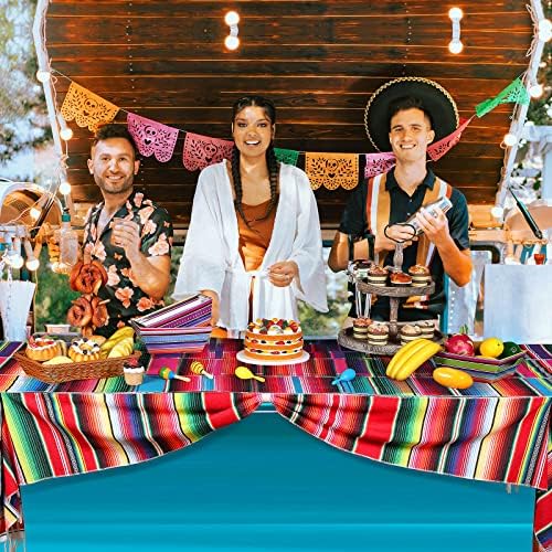 5 חבילה מקסיקני שולחן רץ מסיבת סט 4 חבילה סרפה שולחן רץ 14 איקס 108 אינץ 1 חבילה מקסיקני פיאסטה