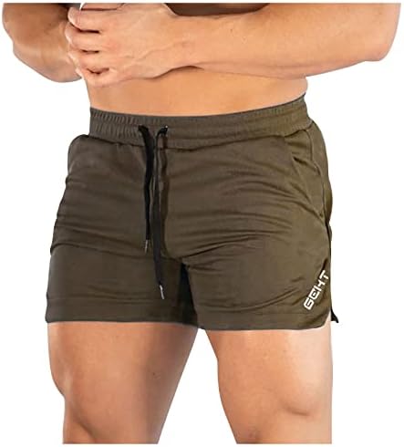 גברים של בגדי כושר מזדמן ספורט ריצה אלסטית מותניים מכנסיים מכנסיים מכנסיים ספורט מכנסיים קצרים