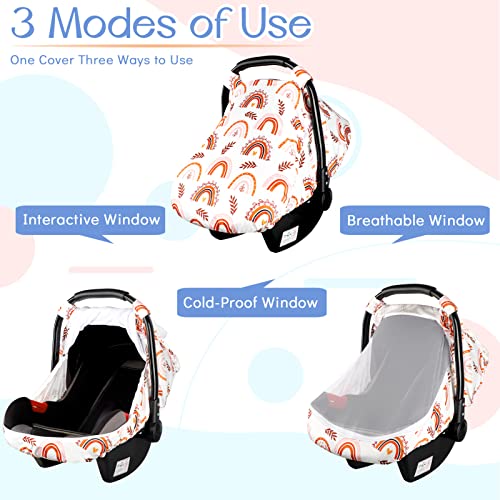 תמיכה ראש בתינוק 2 ב -1 בכיסוי מושב רכב עם חלונות ציץ, אגן בעיטה, רך ונוח