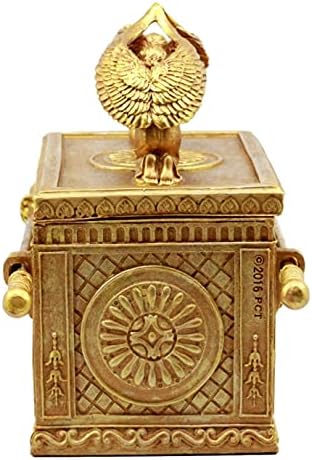 Erbros Matte זהב ארון קדוש של הברית עם עשרה מצוות מוט של אהרון ומן דתית דקורטיבית דקורטיבית תיבת תלת