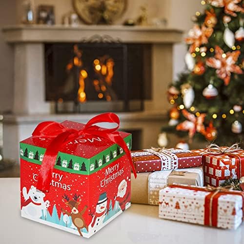 קופסות עם לעטוף להקות עבור חג המולד חג המולד קופסות חג המולד קרטון הווה סוכריות עוגיות קופסות קישוטי