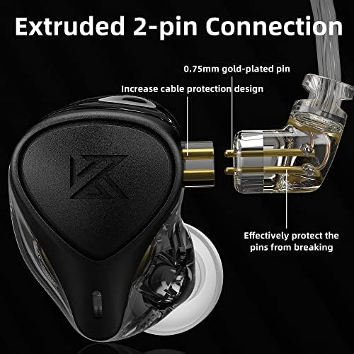 Yinyoo KZ Zex Pro בצג אוזניים, KZ X Crinacle CRN ZEXPRO IEM אוזניות עם נהג אלקטרוסטטי 1 DDD 1BA אוזניות אוזניות