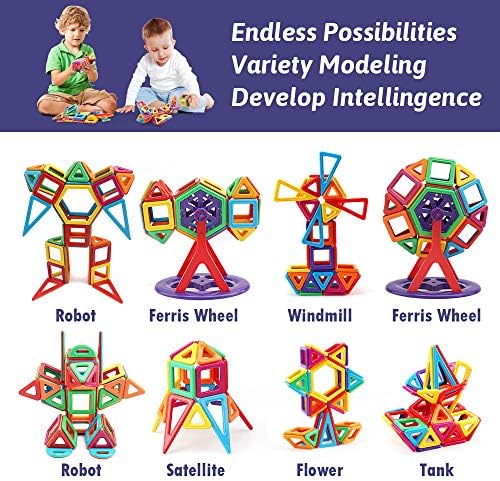 Minknack Mini Magnetic Blocks צעצועים אריחים מגנטיים אבני בניין לילדים מגנט מתנה לתינוק ופעוט