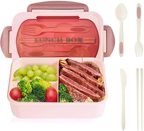 קופסת ארוחת צהריים של RRZ Bento למבוגרים ילדים 1200 מל צהריים קופסאות בנטו קופסאות עם כלים מובנים