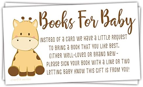 50 ג ' ירפה ספרים עבור תינוק מקלחת בקשה כרטיסי - תינוק מקלחת הזמנה מוסיף