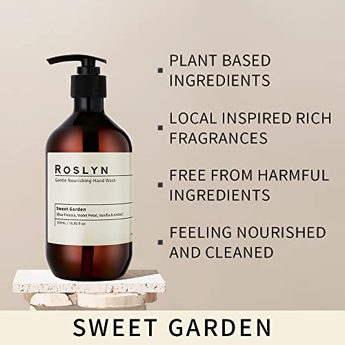 שטיפת ידיים ארומטית של רוזלין, סבון ידיים נוזלי מבושם, חבילה של 1, 16.9 אונקיות, גן מתוק