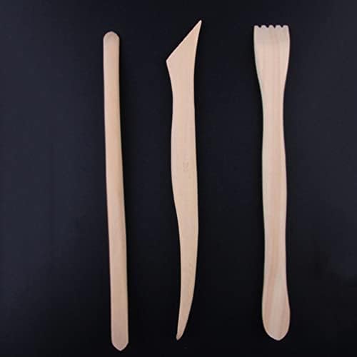 10 יחידות כפול הסתיים עץ מיני דוגמנות כלים לחיתוך, גילוף והחלקת חרס מלאכת יד כלי עץ פיסול כלים