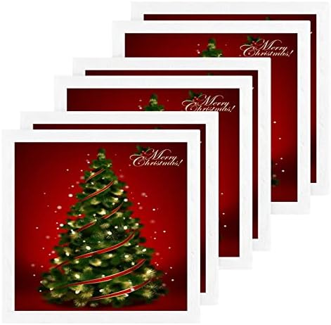 קיגאי 6 ​​חבילה מטלוני רחצה לעץ חג המולד - מגבות פנים רכות, מגבות כושר, איכות מלון וספא, מגבות אצבעות