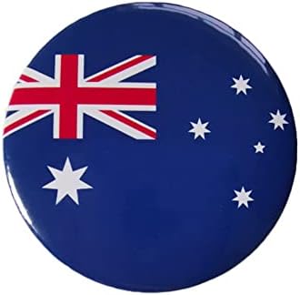 VMCOATDU עגול אוסטרליה דגל נסיעות בינלאומיות סיכות גדולות סגסוגת העברת חום הדפסת מזכרת מתכתית לתרמיל בגדי כובע