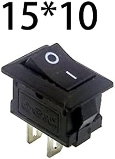מתג נדנדה של גנדה 5/10 יחידות אצווה של מתג מיני כפתור שחור 6 א 250 וולט 1 2 פינים מתג הפעלה/כיבוי