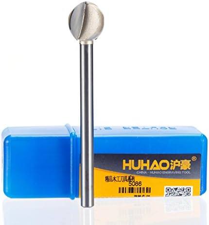 נתב Huhao Bit 6 ממ כדור כדור עגול 2 חליל 6 ממ כלי חריטה בקוטר חיתוך לעץ 5 יחידות