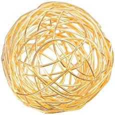כדור אוכל דקורטיבי של פס מתכת - סט של 3 כדורים למרכזי, כדורים דקורטיביים למילוי קערה במרכז, קישוטי
