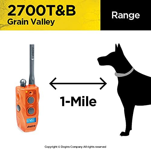 Dogtra GV 2700T & B טווח ארוך טווח ארוך 1 קילומטרים 1 קילומטר 1-כלבים ואימוני ביפר אימוני כלבים