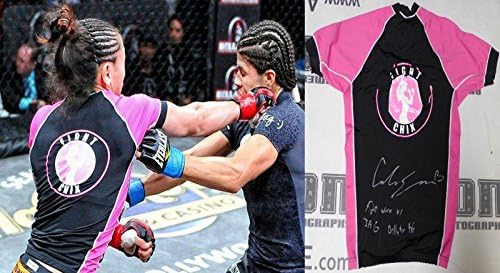 קרלה אספרזה חתמה על Bellator 46 קרב שחוק חולצה משומשת PSA/DNA COA UFC Autograpth - אירוע חתימה מוצרים