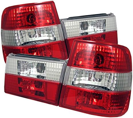 SPYDER 5000491 BMW E34 5-Series 88-95 אורות זנב בסגנון יורו-אדום ברור