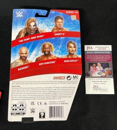 ה- Fiend Bray Wyatt חתם על WWE Series 114 איור פעולה JSA COA - כרטיסי היאבקות חתימה