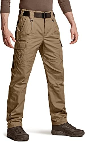 מכנסיים טקטיים של גברים, מכנסי מטען ריפסטופ עמידים במים, מכנסי עבודה קלים של EDC, מכנסי עבודה קלים, הלבשה