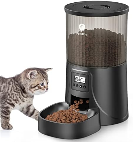 מאכילי חתולים אוטומטיים של פטולטרה, מזין כלבים מתוזמן 4 ליטר שליטה ניתנת לתכנות 1-4 ארוחות מתקן מזון יבש לחיות