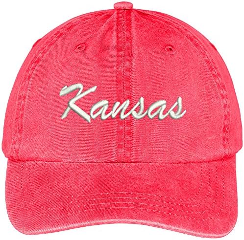 טרנדי הלבשה חנות קנזס המדינה רקום נמוך פרופיל מתכוונן כותנה כובע