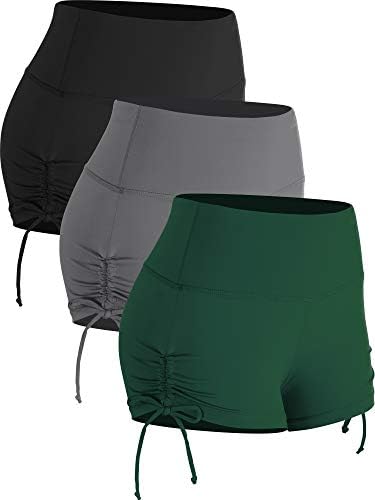 מכנסיים קצרים שלל של קדמוס לנשים 3 חבילות אימון גבוה במותניים
