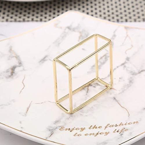 10 יחידות יצירתי אירופאי חלול כיכר מפית טבעת זהב מפית אבזם חתונה מלון סט שולחן קישוט מפית טבעת