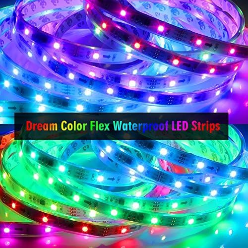 ערכת רצועות תאורה של צבע חלום 16.4 רגל SMD 5050 הניתן להתייחסות לפיקסל UCS1903 RGB אטום למים IP67