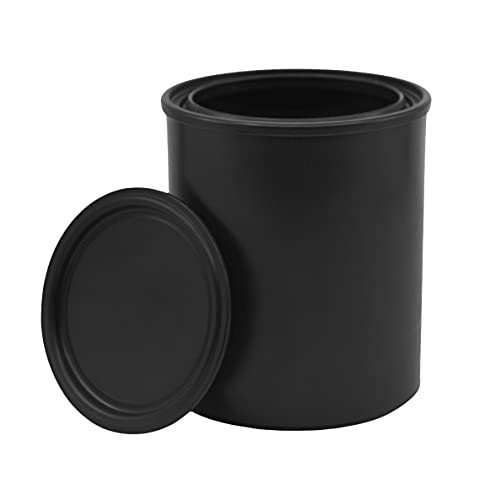 פחיות צבע שחורות בגודל 3 ליטר בגודל פלסטיק עם מכסים-עשויות פלסטיק ממוחזר