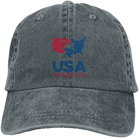 ארהב האבקות כובע בייסבול גבר כובע בייסבול כובע כובש מתכווננת כובעי שמש
