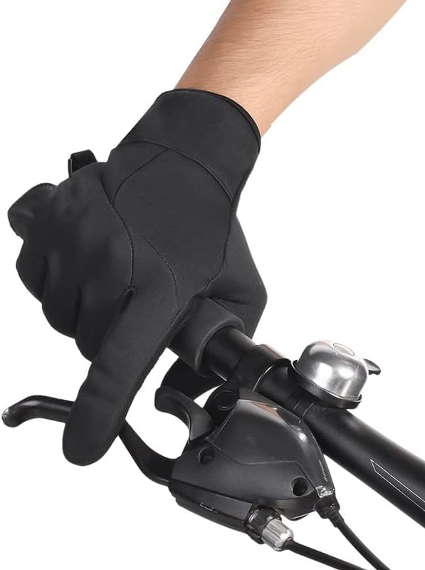 כפפות חורף חיצוניות אטומות לרוח וחמות כפפות רכיבה על אופניים עם מסך מגע אצבע מלאה