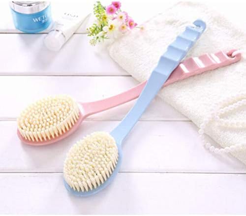 Doitool 2 pcs Bristle Bath Brush גב שפשוף ידית ארוכה מברשת גוף לחדר אמבטיה ביתי