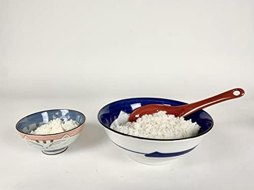 יפני 2382, הגשת כפות יפני מרק הגשת כפות סיני מרק הגשת כפות אורז הגשת כפות שולחן הגשת כפות, שחור ואדום, חבילה של