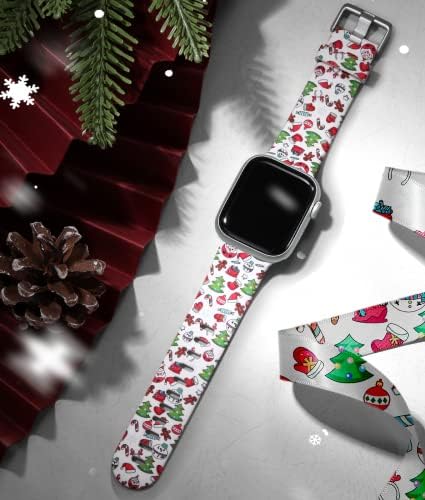 להקת שעון Apple Watch לחג המולד תואם ל- Apple Watch 38 ממ 40 ממ 41 ממ ללהקות נשים לסדרה IWatch 8 7 6 5 4 3 2 1