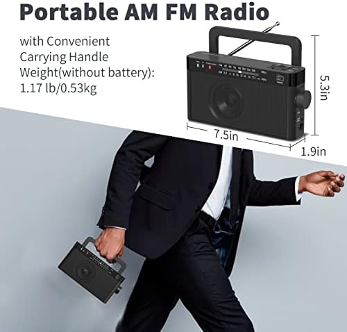 5.0 רמקול רדיו רדיו עם סוללה נטענת / תקע חשמל בקיר רדיו, שקע אוזניות