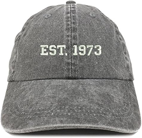 טרנדי הלבשה חנות אפוד 1973 רקום-50 יום הולדת מתנה פיגמנט צבוע שטף כובע