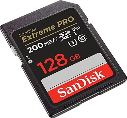 כרטיס זיכרון של סנדיסק אקסטרים פרו 128 ג ' יגה-בייט עובד עם מצלמה ללא מראה של סוני א7 ר וי, זב-1 ו-פקס 30