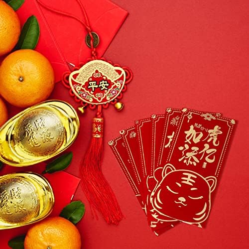 קבילוק עסקי מתנות 24 יחידות סיני חדש שנה אדום מעטפות ברונזינג דפוס כסף שקיות אדום כסף כיסים