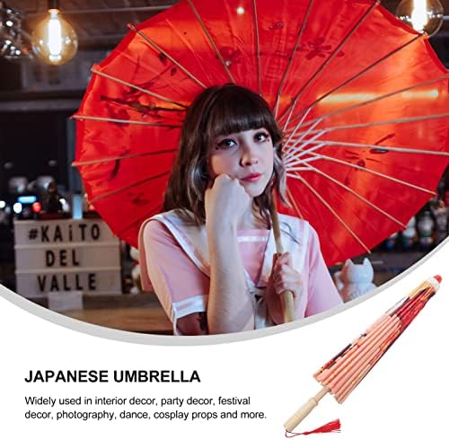 Valiclud מטריית משי אסייתית מטריית נייר משומנת סינית מטריית פרחים יפניים פרחים פרחים רוקדים ריקודים למסיבות