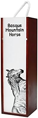 Art Dog Ltd. סוס הרים באסקים, קופסת יין מעץ עם תמונה של סוס