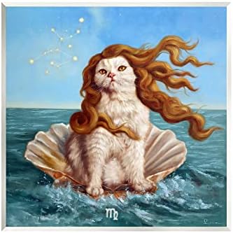 תעשיות סטופל חתול אוקיינוס ​​צדף עקרב סמל אסטרולוגי קונסטלציה אמנות קיר עץ, עיצוב מאת לוסיה הפפרנן