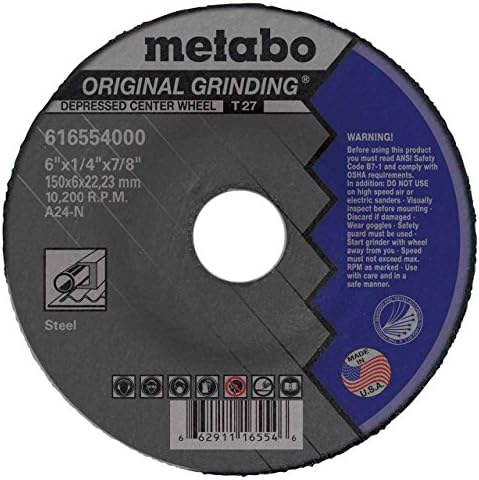 Metabo 616554000 6 x 1/4 x 7/8 מקורי - טחינה מרכזית מדוכאת w