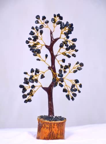 עץ קריסטל טורמלין שחור - עץ חיים עיצוב חיים - עץ אבן חן - תפאורה של פנג שואי - אבנים ואנרגיה