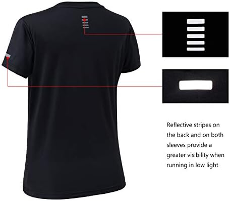חולצות טריקו של שרוול קצר של Lightbare Fit's Short חולצות אנטי-אודור קלות לחולצת ספורט אימון ריצה