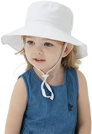 תינוקת שמש כובע קיץ חוף כובעי עם 50 + פעוט תינוקות עם רחב ברים רצועת חיצוני דלי כובע