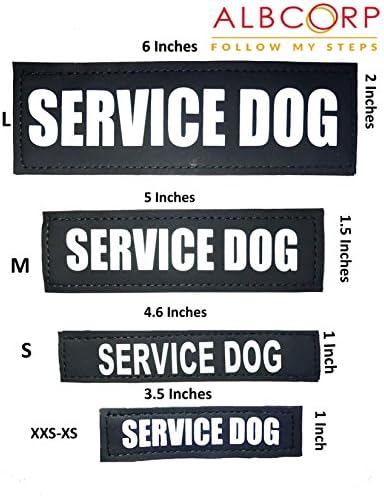 אלבקורפ רעיוני שירות כלב תיקוני עם וו גיבוי עבור שירות בעלי החיים וסטים / רתמות קטן אינץ