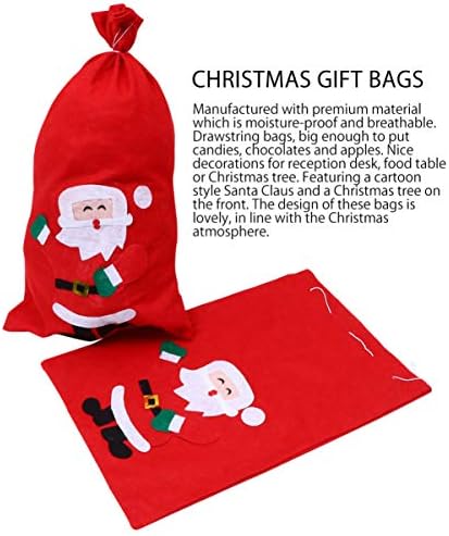 קבילוק חג המולד לא ארוג אחסון קלאוס מילוי לטפל סנטה שקיות, טובות שקים לשאת בד תיק חג אדום של מתנה